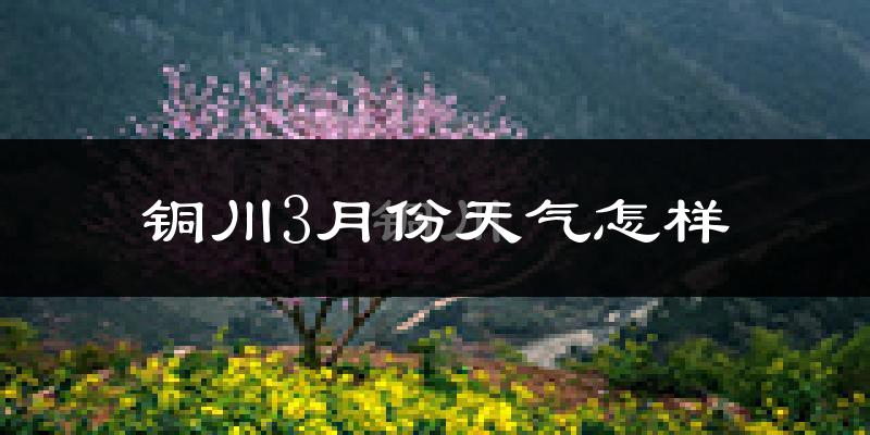 铜川市3月份天气如何?冷吗?