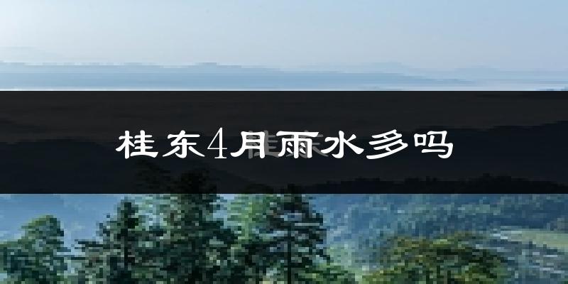 桂东4月雨水多吗?