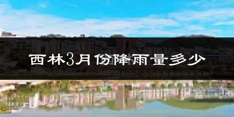 西林3月份降雨量多少?西林三月下雨多吗?